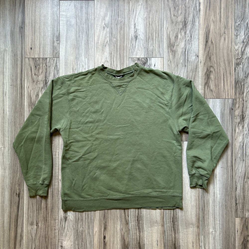Y2K Hanes Beefy Olive Green Sweatshirt